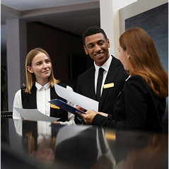 Hotel staff providing personal service